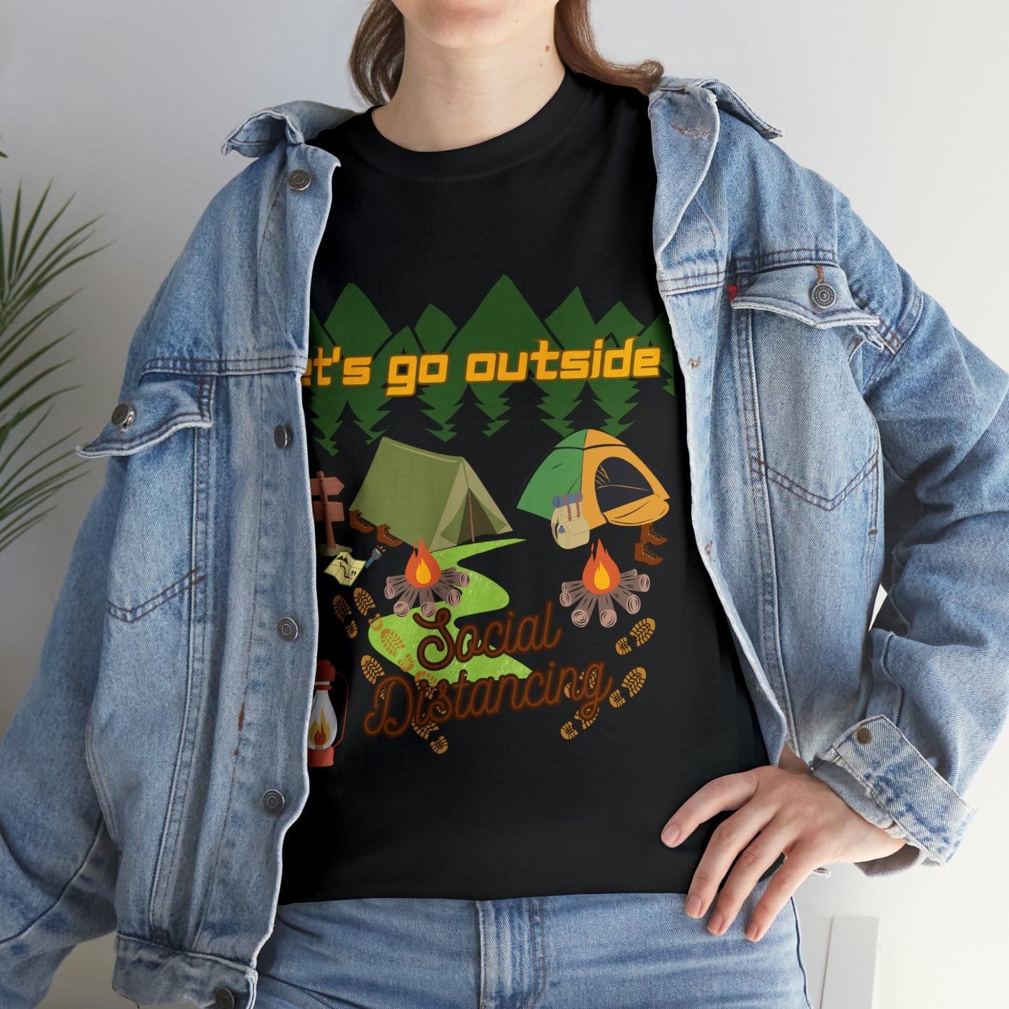 Let's Go Outside Unisex Heavy Cotton Tee