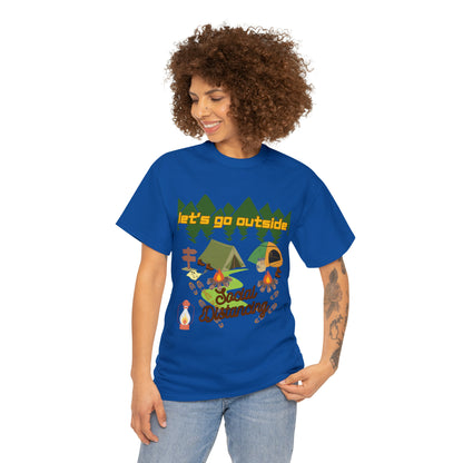 Let's Go Outside Unisex Heavy Cotton Tee