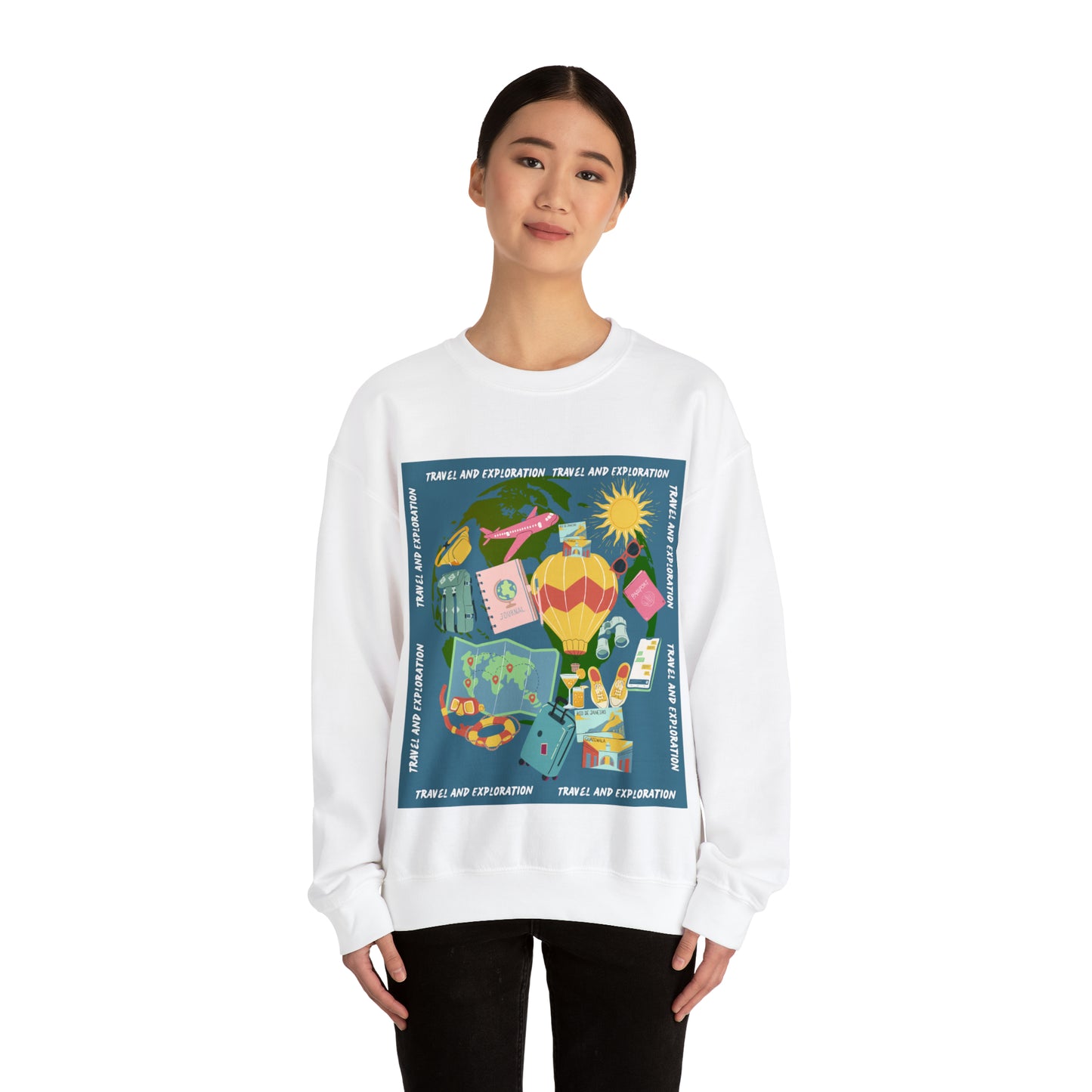 Travel and Exploration Unisex Heavy Blend™ Crewneck Sweatshirt