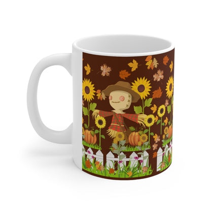 Vibing For Fall Brown Ceramic Mug 11oz