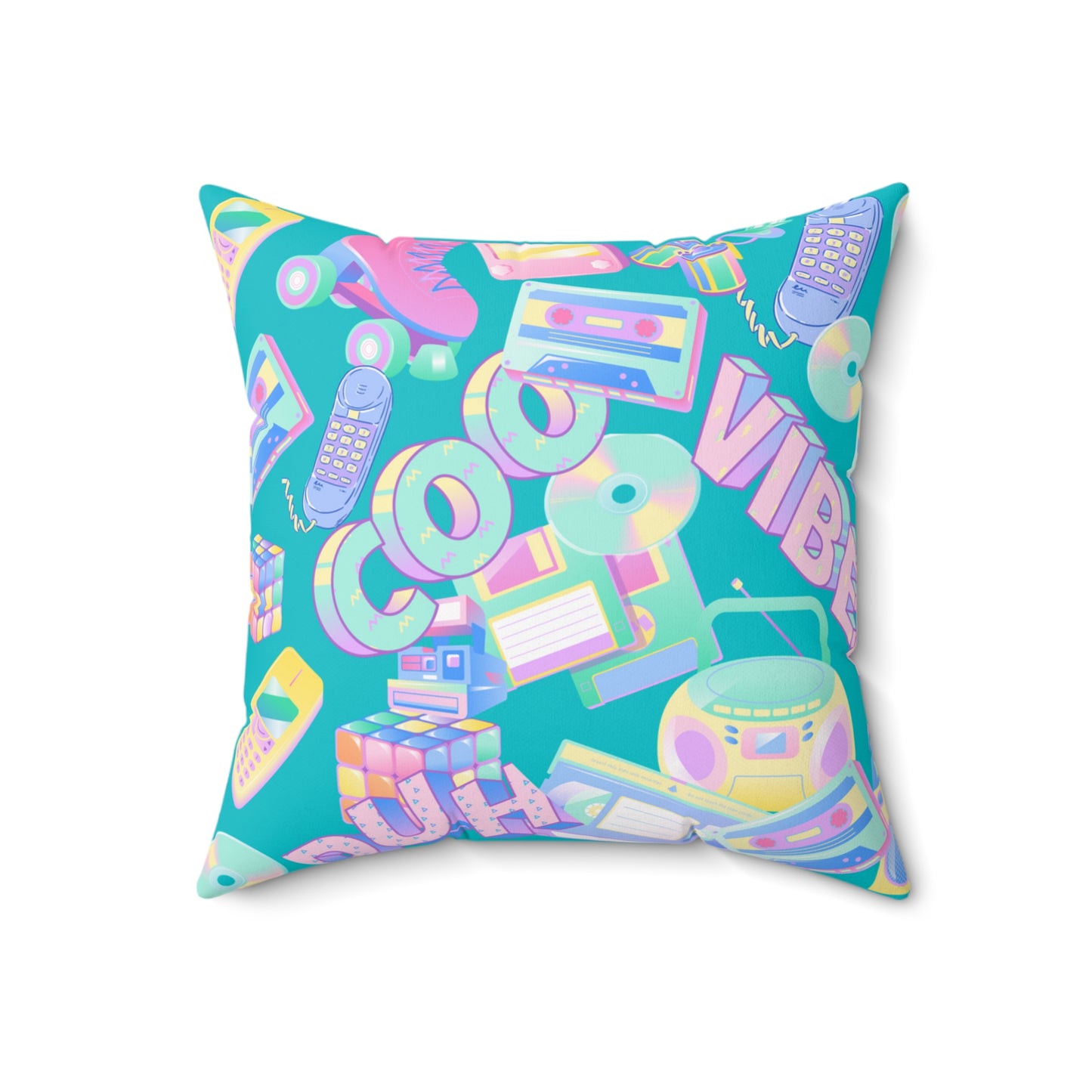 Retro Vibes Spun Polyester Square Pillow