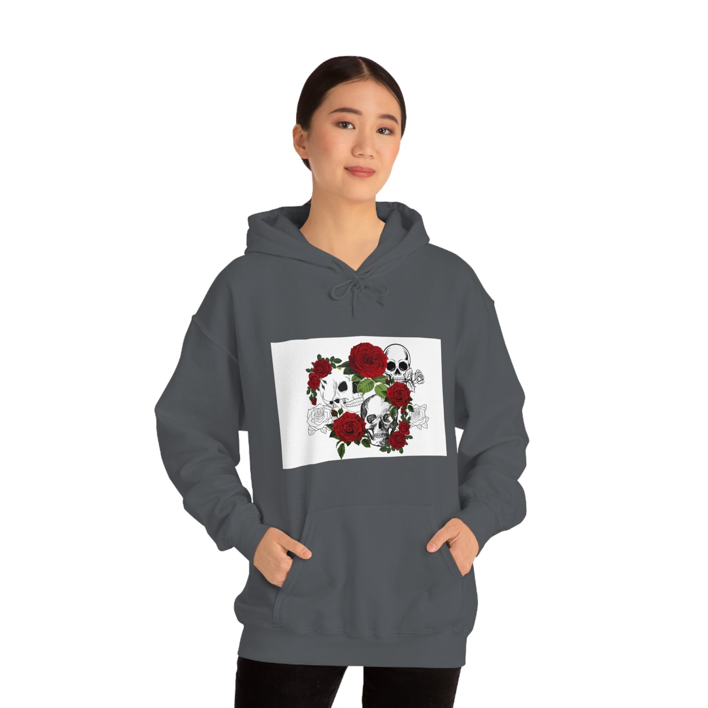 Skull and Roses Unisex Heavy Blend™ Hooded Sweatshirt