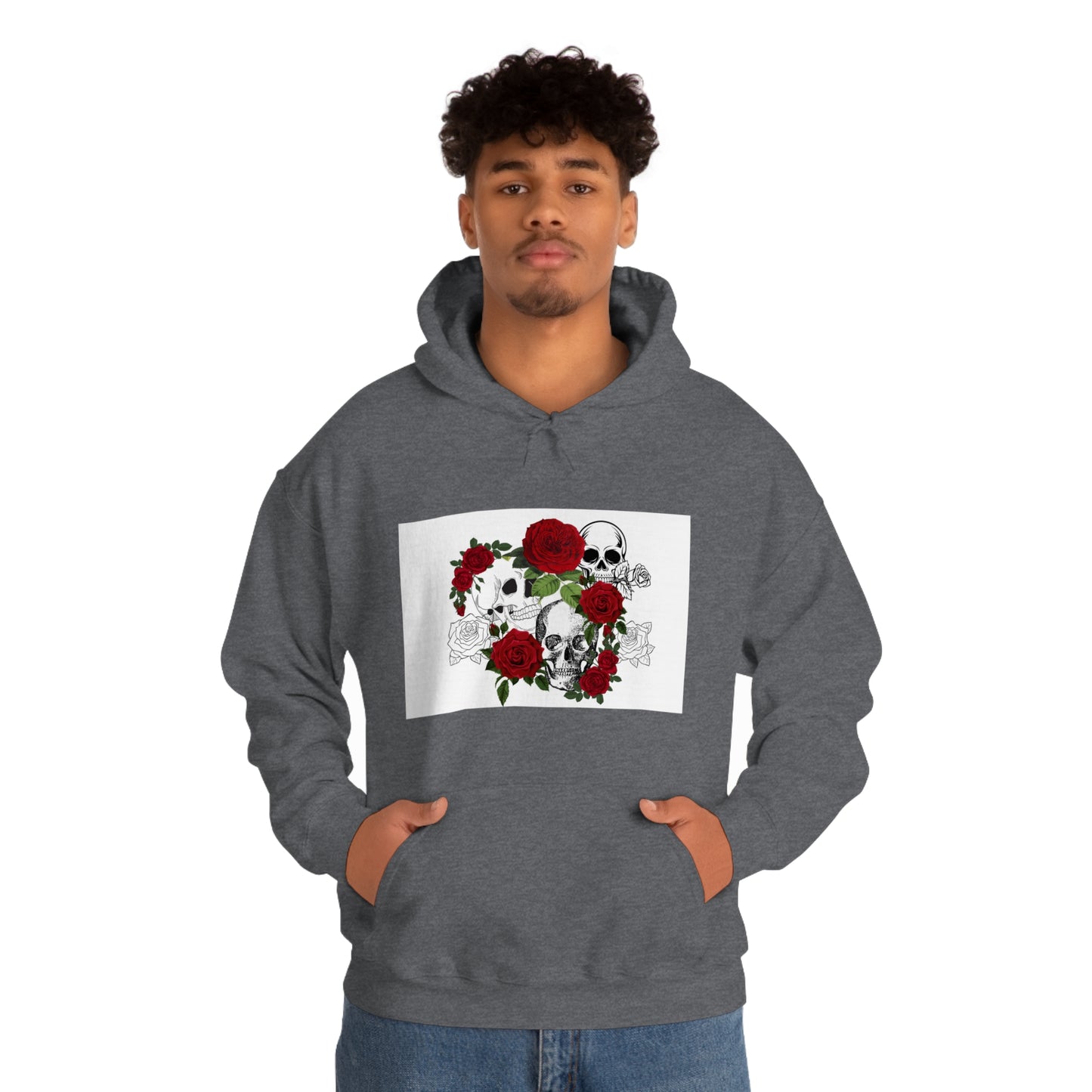 Skull and Roses Unisex Heavy Blend™ Hooded Sweatshirt