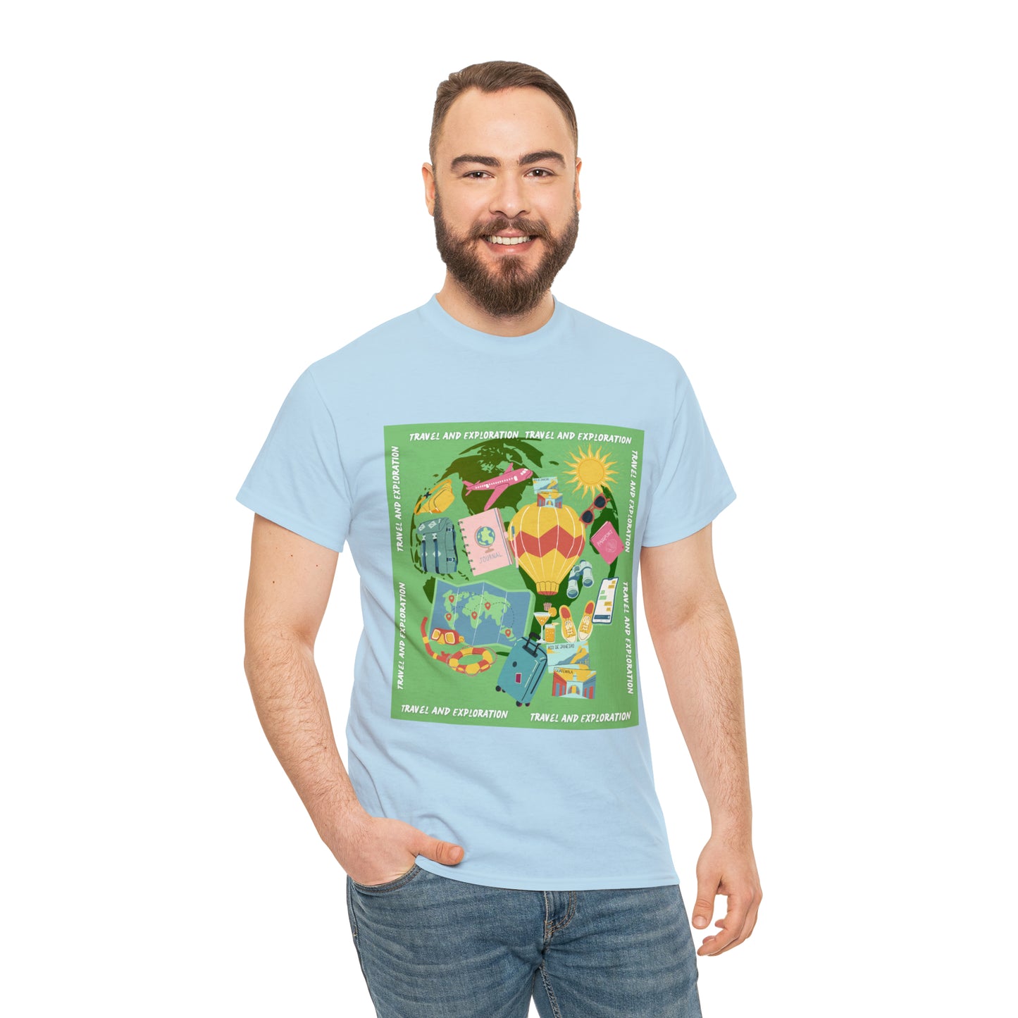 Travel and Exploration Unisex Heavy Cotton Tee