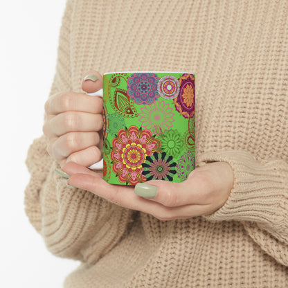 Paisley Floral Ceramic Mug 11oz