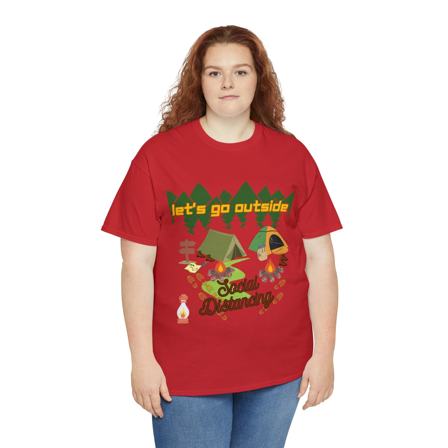 Let's Go Outside Unisex Heavy Cotton Tee