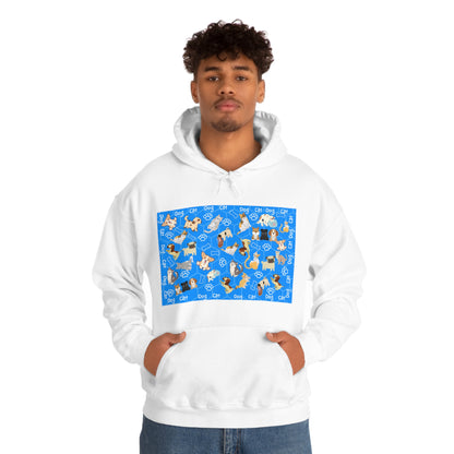 Dog and Cat Medley Unisex Heavy Blend™ Hooded Sweatshirt