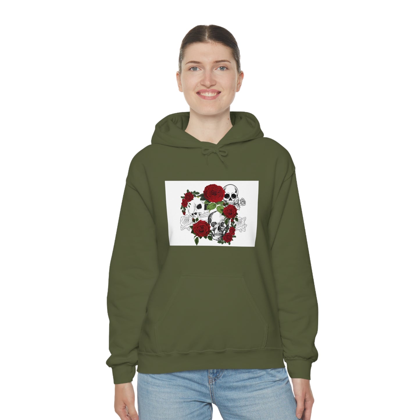 Skull and Roses Unisex Heavy Blend™ Hooded Sweatshirt