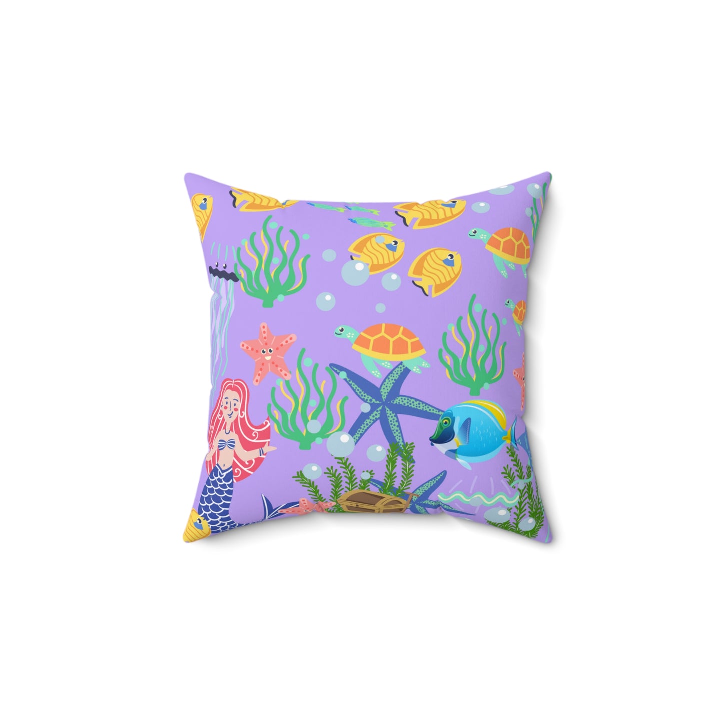 Hidden Treasures Lavender Spun Polyester Square Pillow