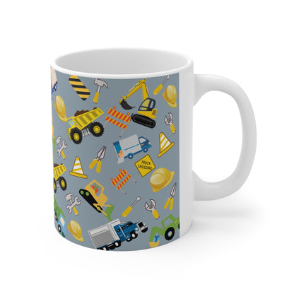 Construction Grey Ceramic Mug 11oz