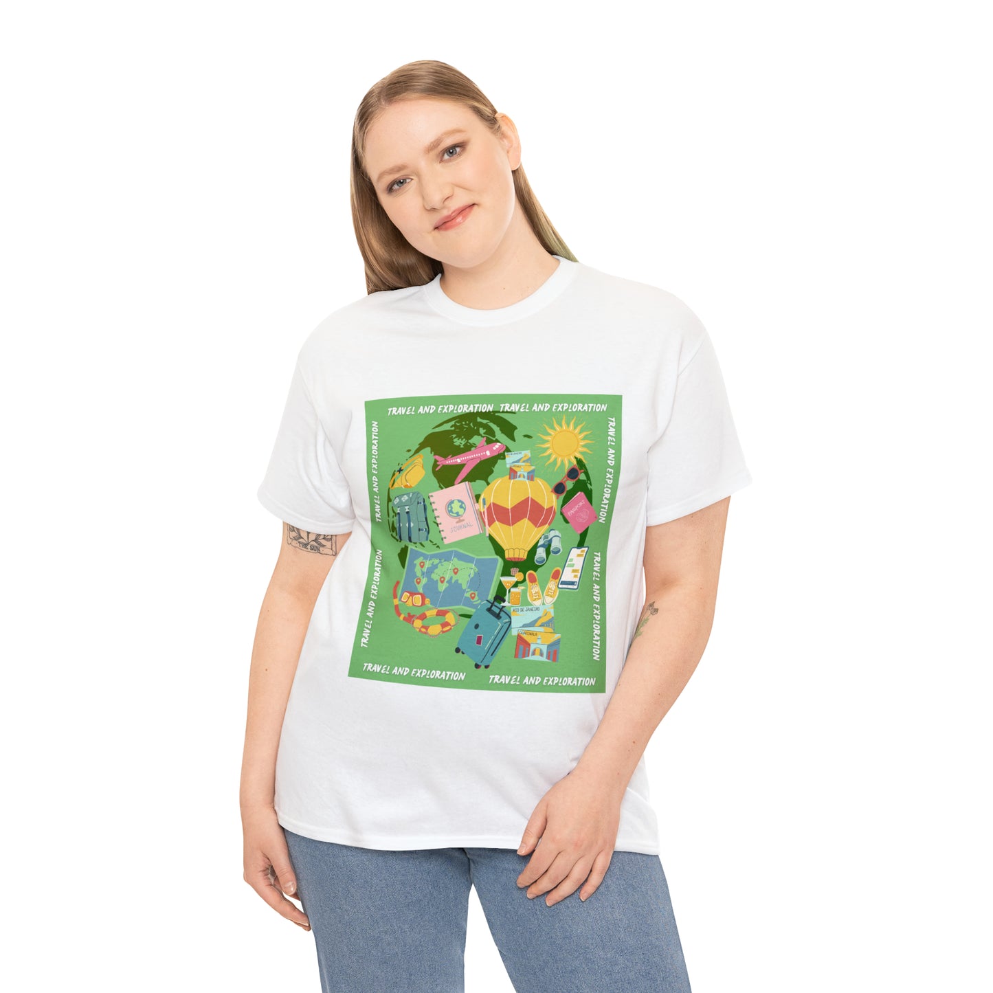 Travel and Exploration Unisex Heavy Cotton Tee