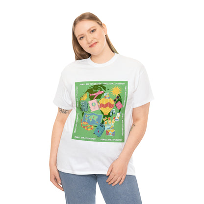 Travel and Exploration Unisex Heavy Cotton Tee