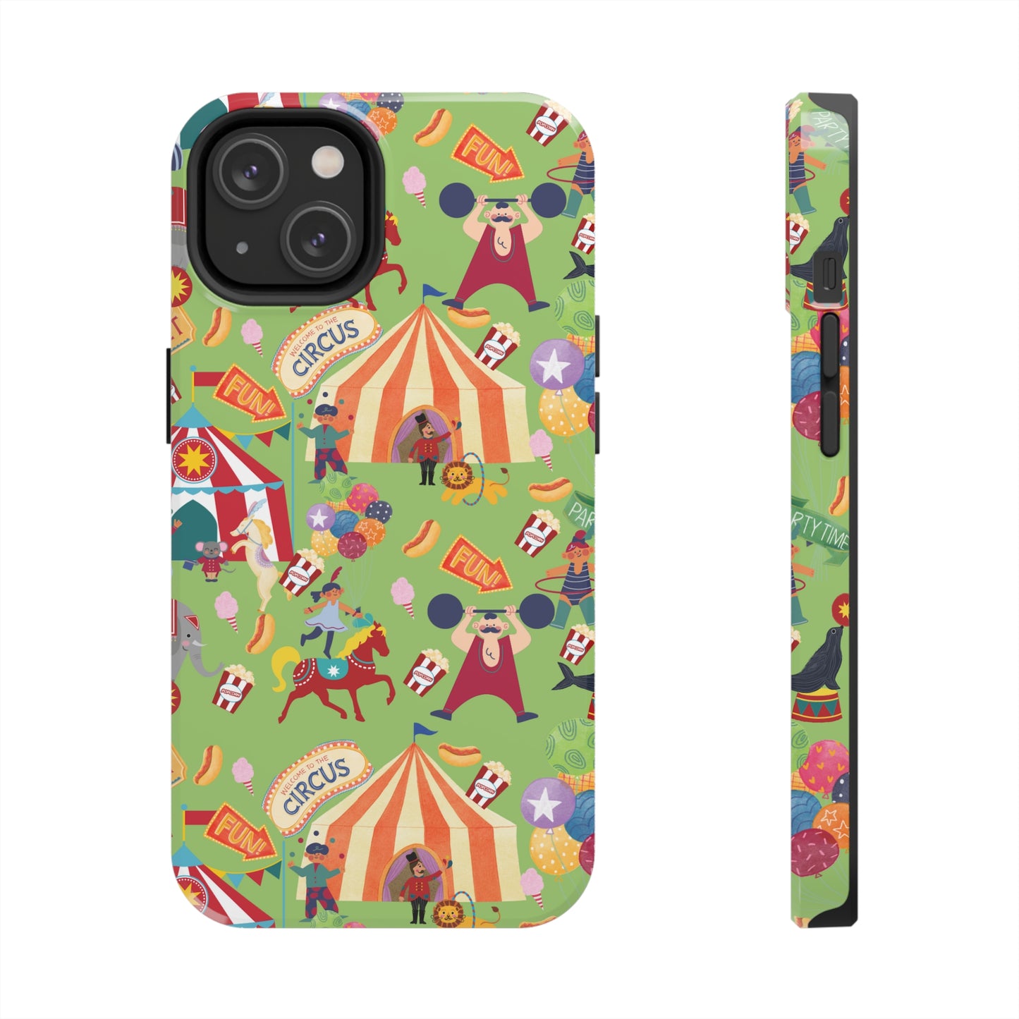 Circus Party Lime Tough Phone Cases