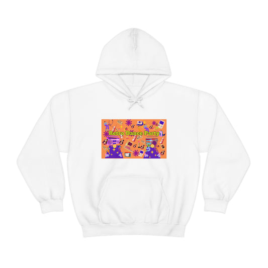 Retro Dance Party Orange Ground Unisex Heavy Blend™ Hooded Sweatshirt