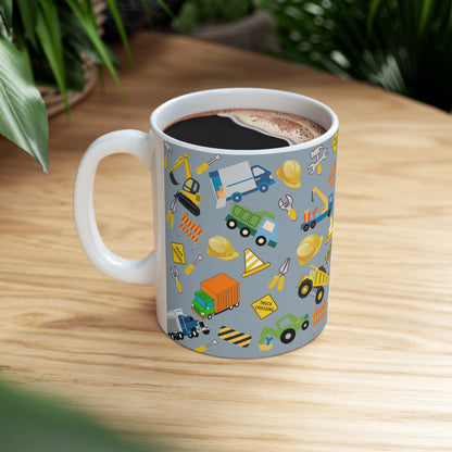 Construction Grey Ceramic Mug 11oz