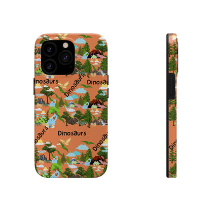 Dinosaurs Orange Tough Phone Cases