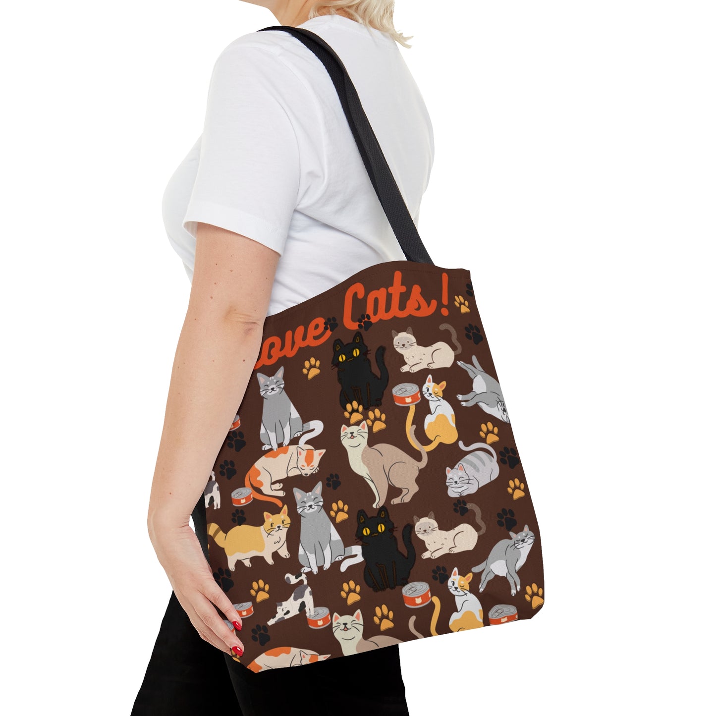 I Love Cats Tote Bag (AOP)