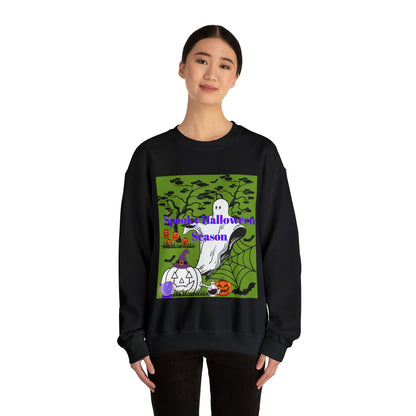 Spooky Halloween Season Green Unisex Heavy Blend™ Crewneck Sweatshirt