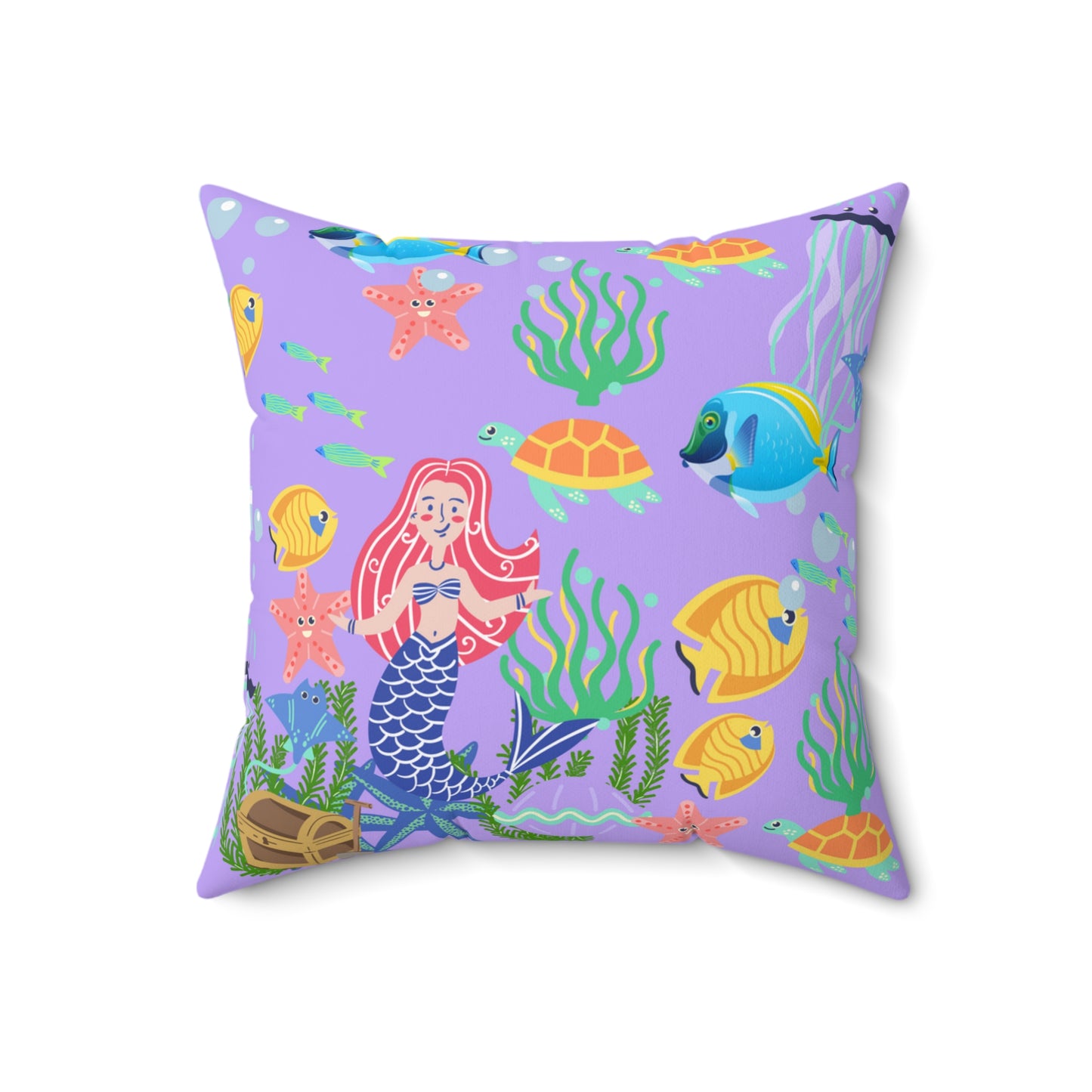 Hidden Treasures Lavender Spun Polyester Square Pillow