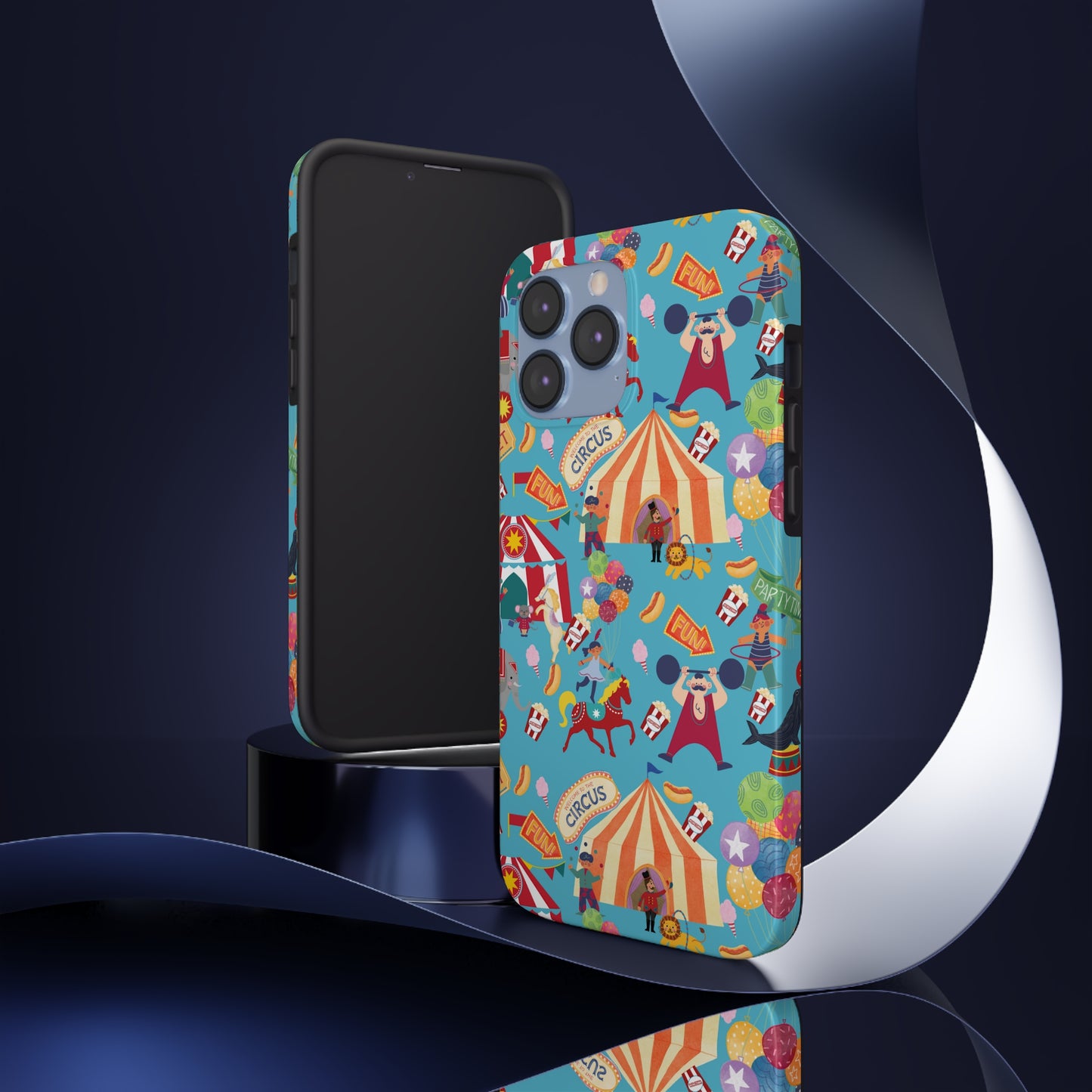 Circus Party Blue Tough Phone Cases