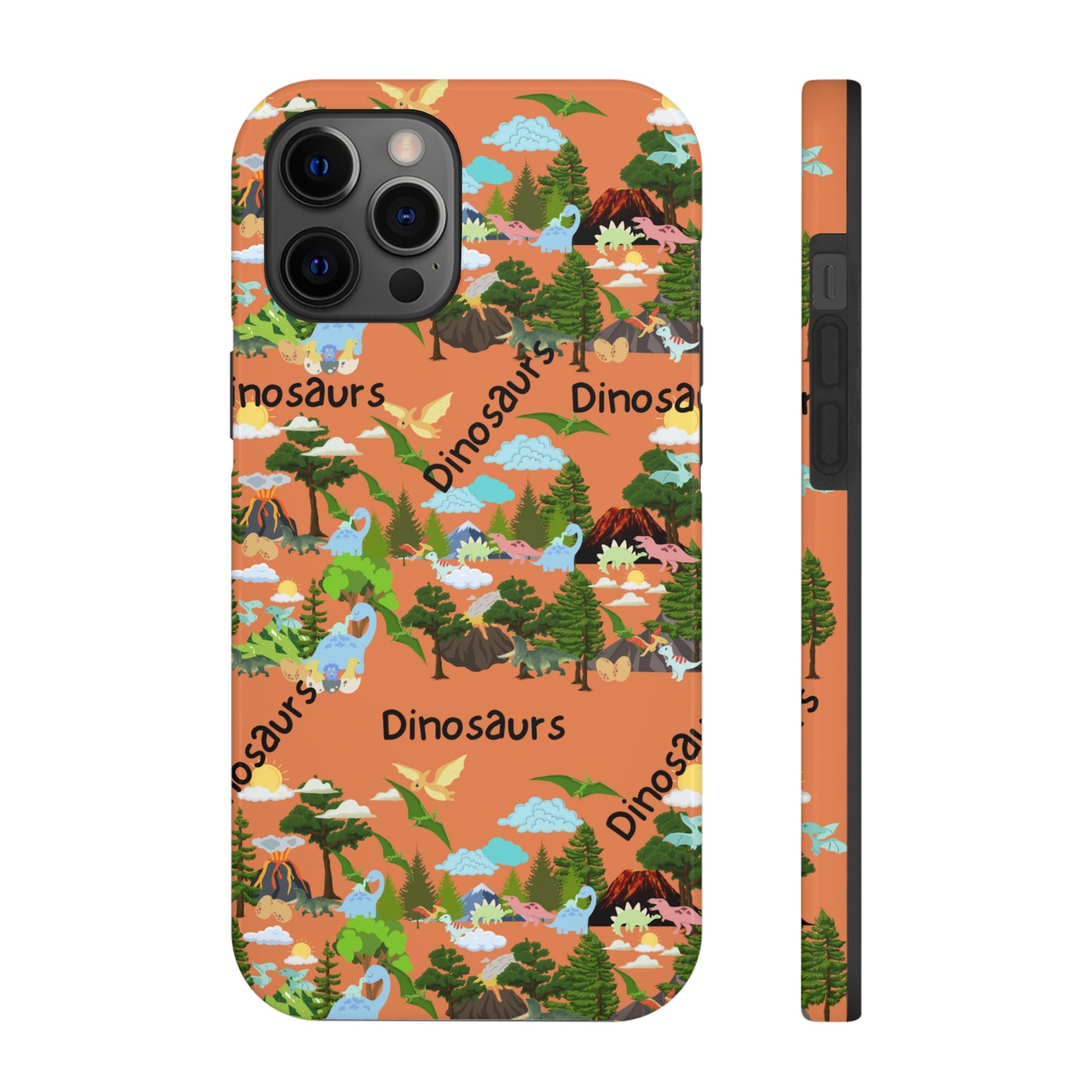 Dinosaurs Orange Tough Phone Cases