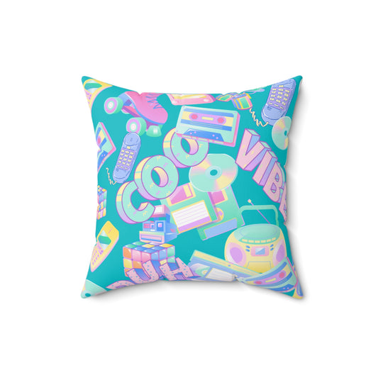 Retro Vibes Spun Polyester Square Pillow