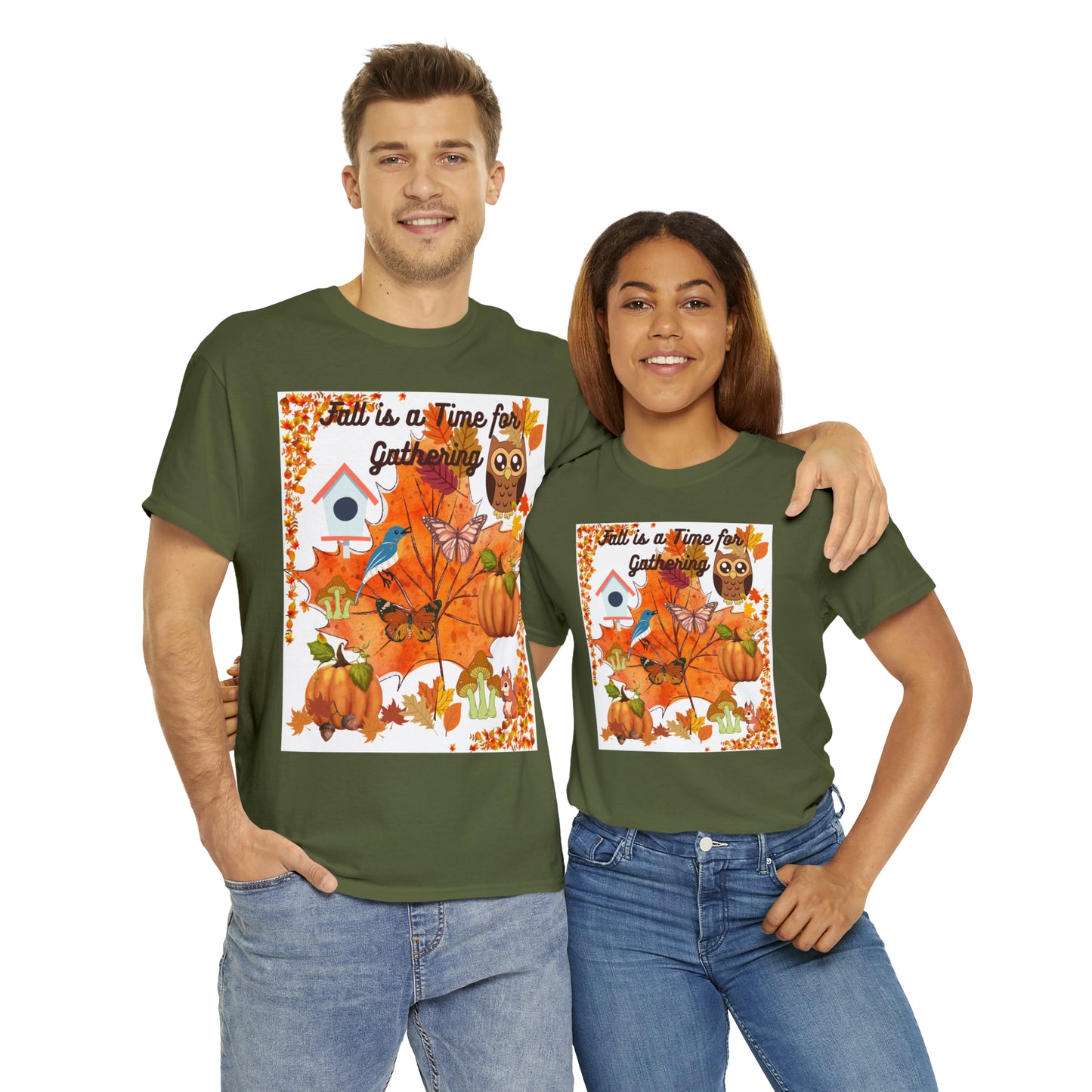 Fall Is A Time For Gathering Unisex Heavy Cotton Tee