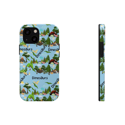 Dinosaurs Blue Tough Phone Cases