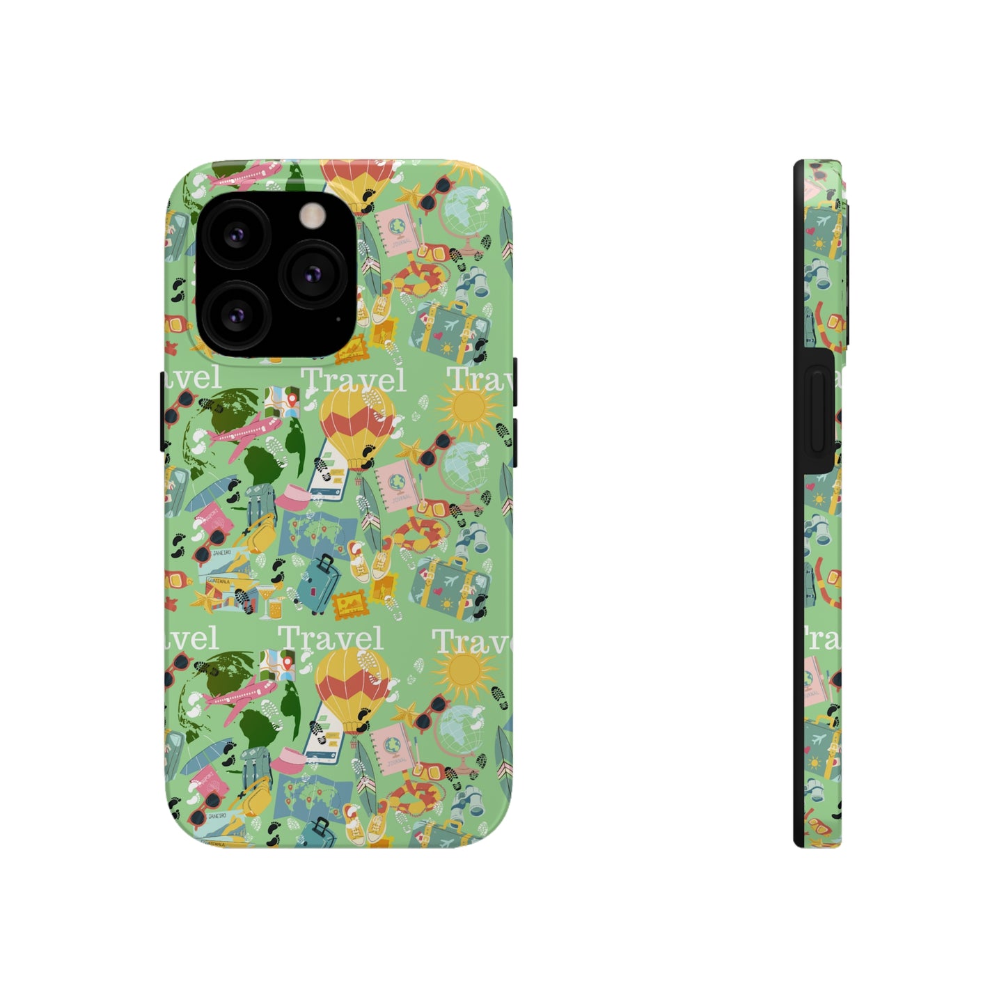 Travel and Exploration Green Tough Phone Cases