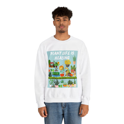 Plant Life Is Healing Unisex Heavy Blend™ Crewneck Sweatshirt