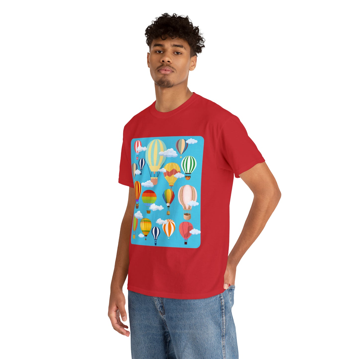 Hot Air Balloons Unisex Heavy Cotton Tee