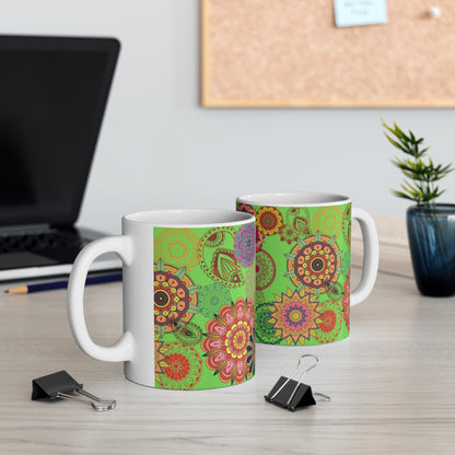 Paisley Floral Ceramic Mug 11oz