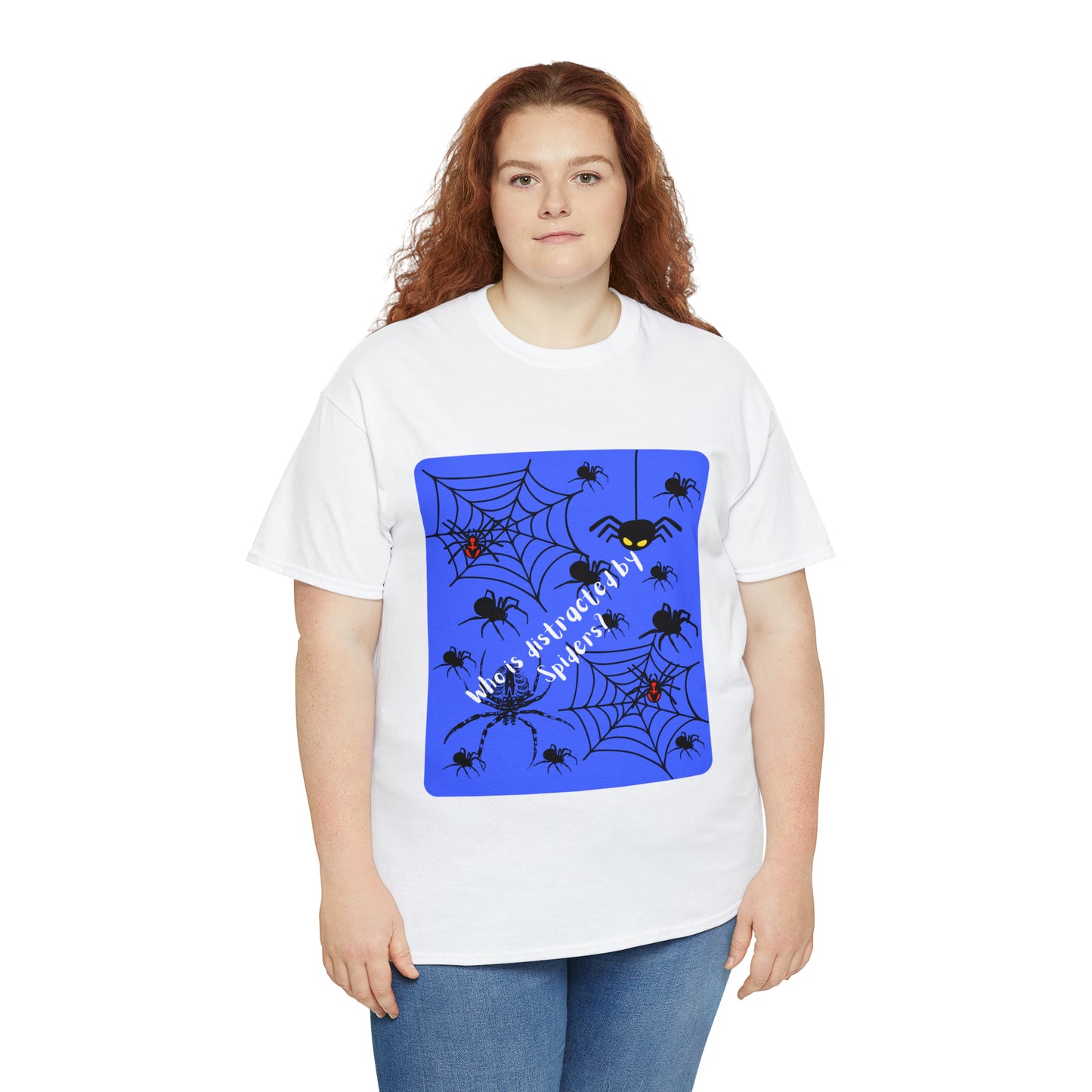 Who Is Distracted By Spiders? Unisex Heavy Cotton Tee