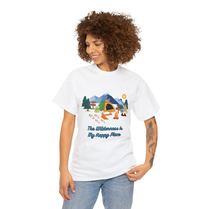 The Wilderness is My Happy Place Unisex Heavy Cotton Tee