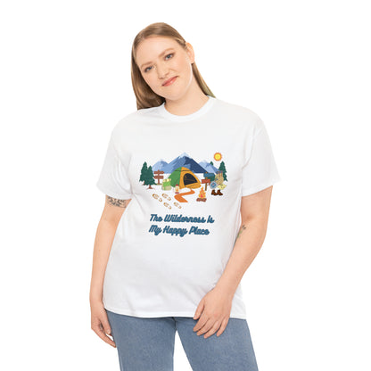 The Wilderness is My Happy Place Unisex Heavy Cotton Tee