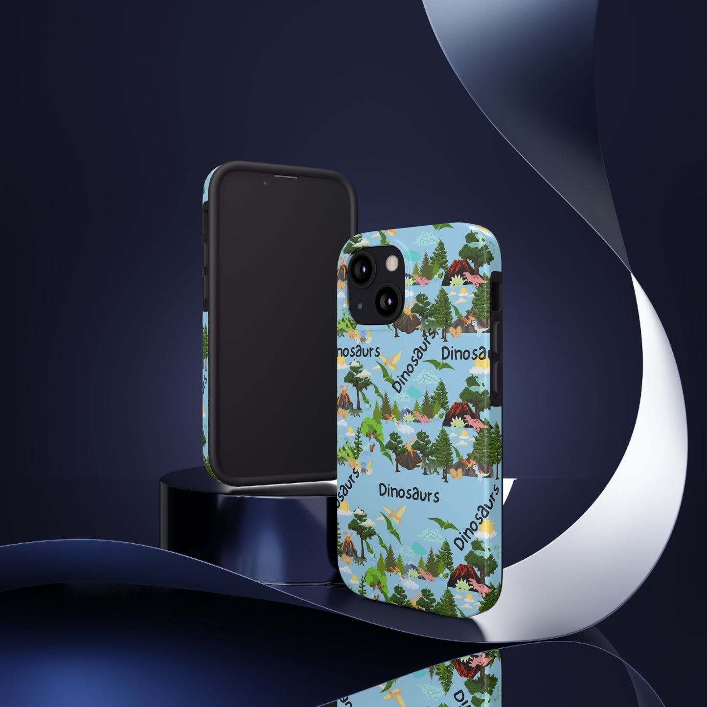 Dinosaurs Blue Tough Phone Cases