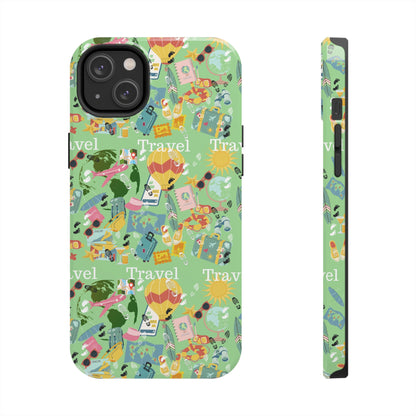 Travel and Exploration Green Tough Phone Cases