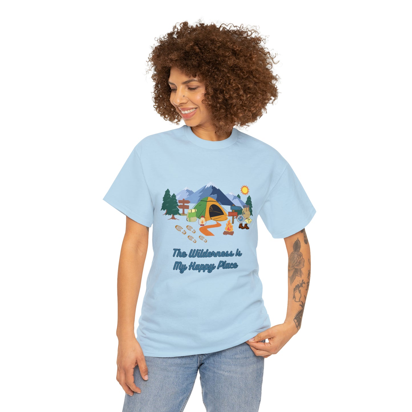 The Wilderness is My Happy Place Unisex Heavy Cotton Tee