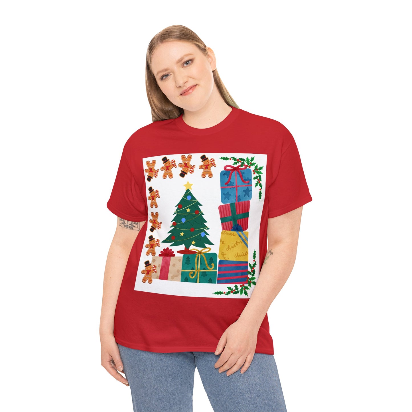 Christmas Tree Presents Unisex Heavy Cotton Tee