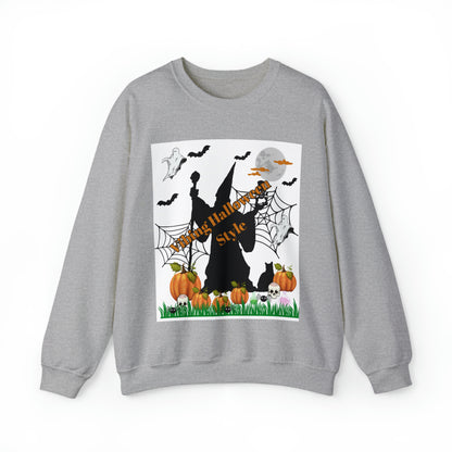 Vibing Halloween Style Unisex Heavy Blend™ Crewneck Sweatshirt