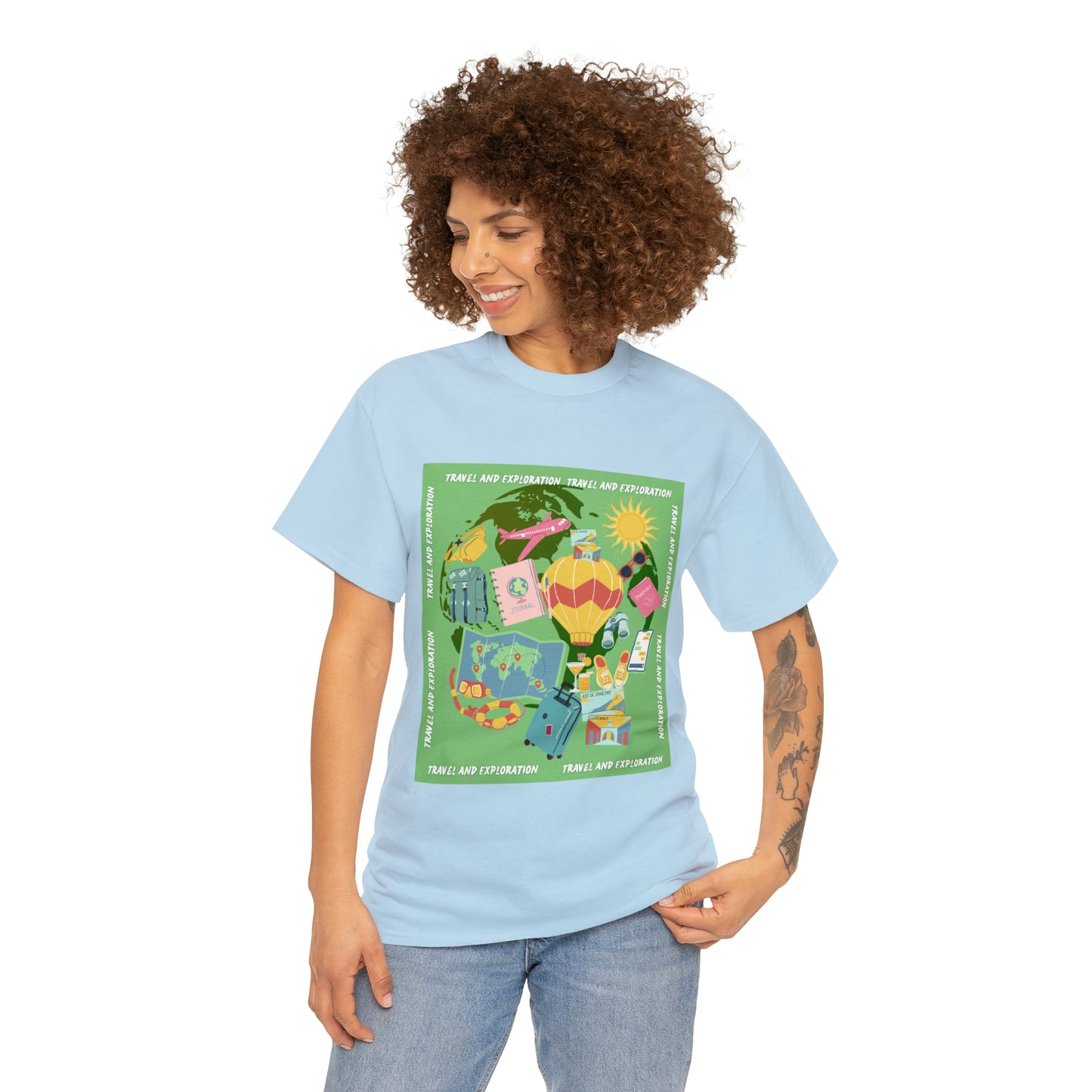 Travel and Exploration Unisex Heavy Cotton Tee