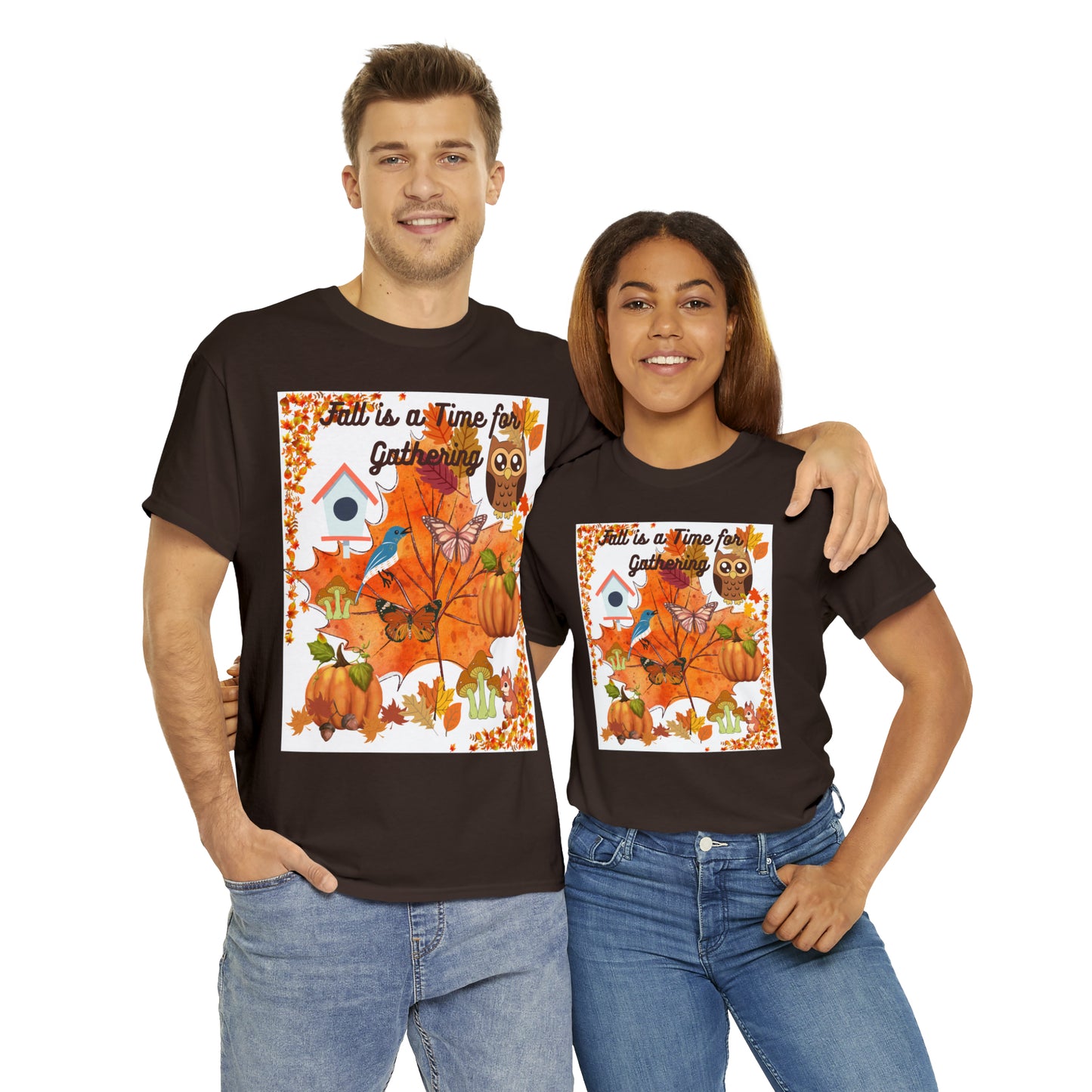 Fall Is A Time For Gathering Unisex Heavy Cotton Tee