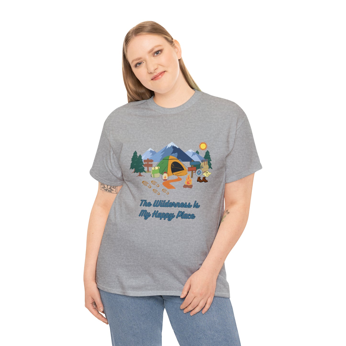 The Wilderness is My Happy Place Unisex Heavy Cotton Tee