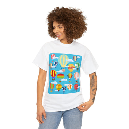 Hot Air Balloons Unisex Heavy Cotton Tee