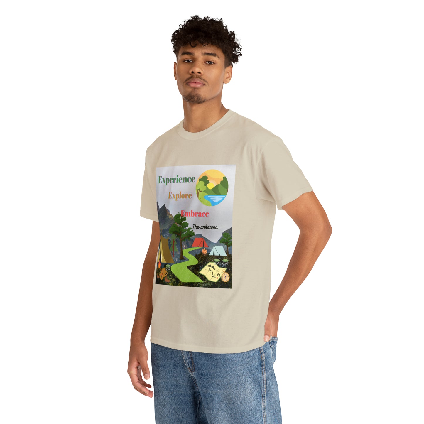 Experience Explore Embrace Unisex Heavy Cotton Tee