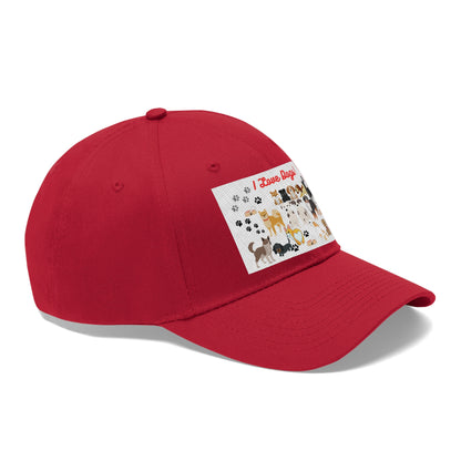 I Love Dogs! Unisex Twill Hat