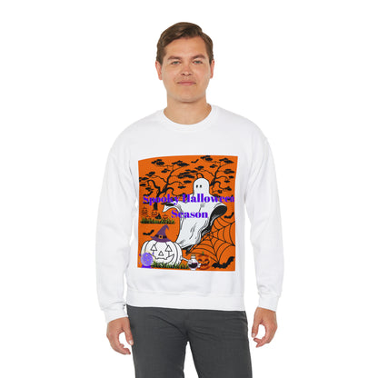 Spooky Halloween Season Orange Unisex Heavy Blend™ Crewneck Sweatshirt