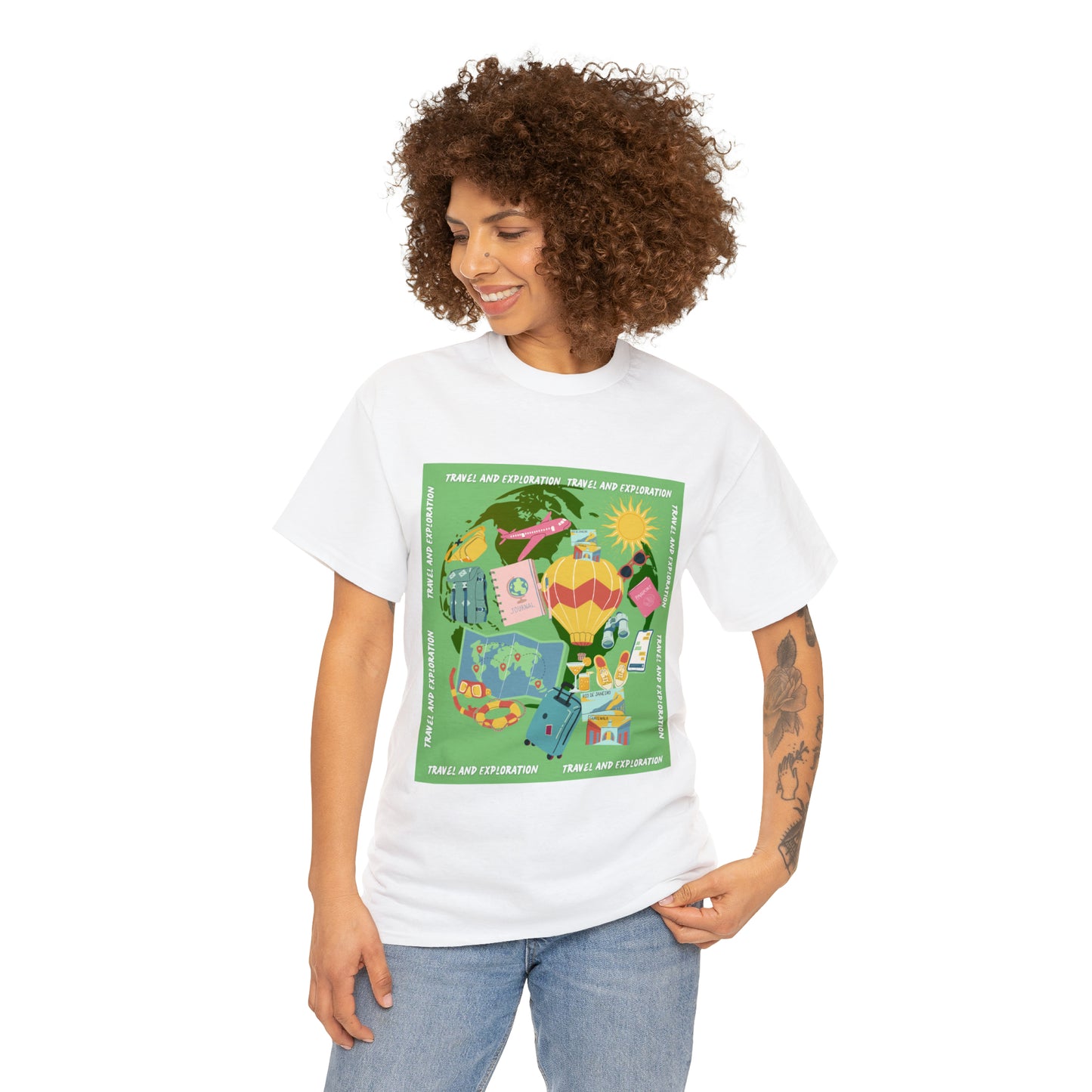 Travel and Exploration Unisex Heavy Cotton Tee
