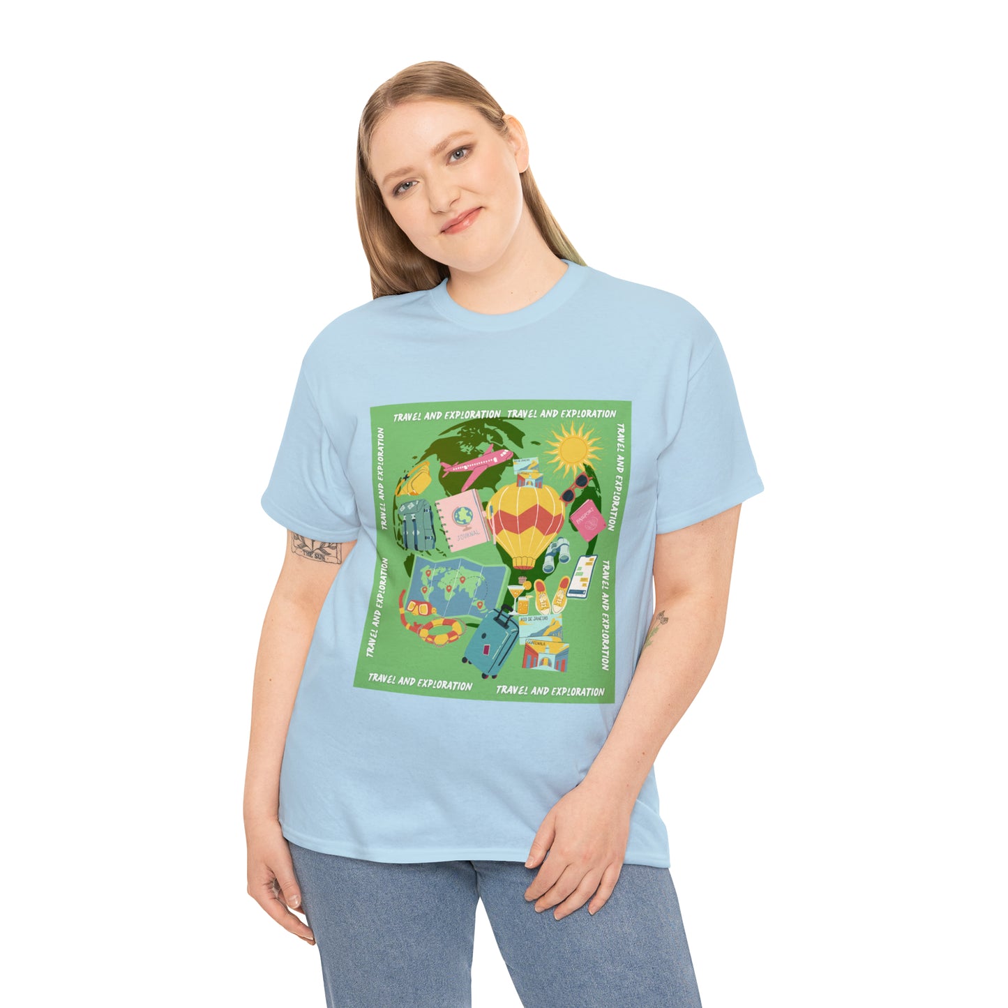 Travel and Exploration Unisex Heavy Cotton Tee