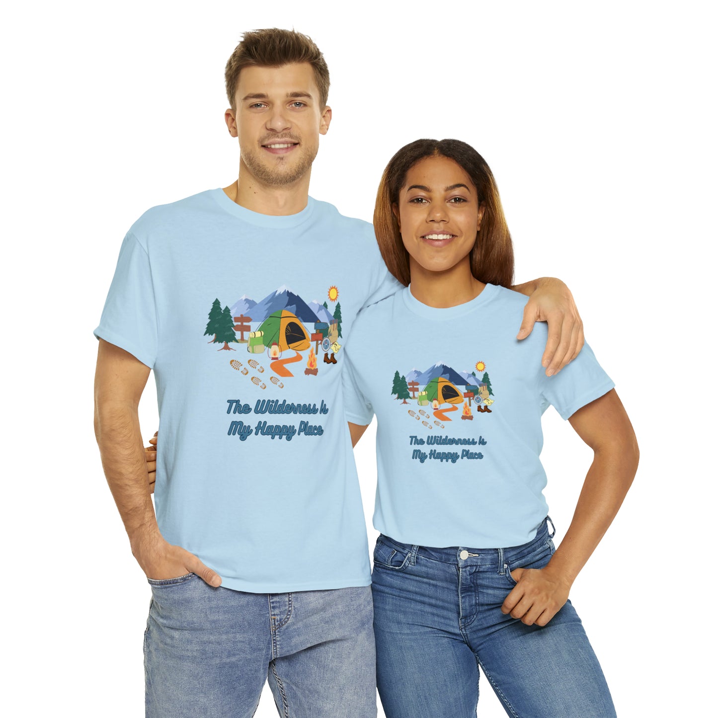 The Wilderness is My Happy Place Unisex Heavy Cotton Tee